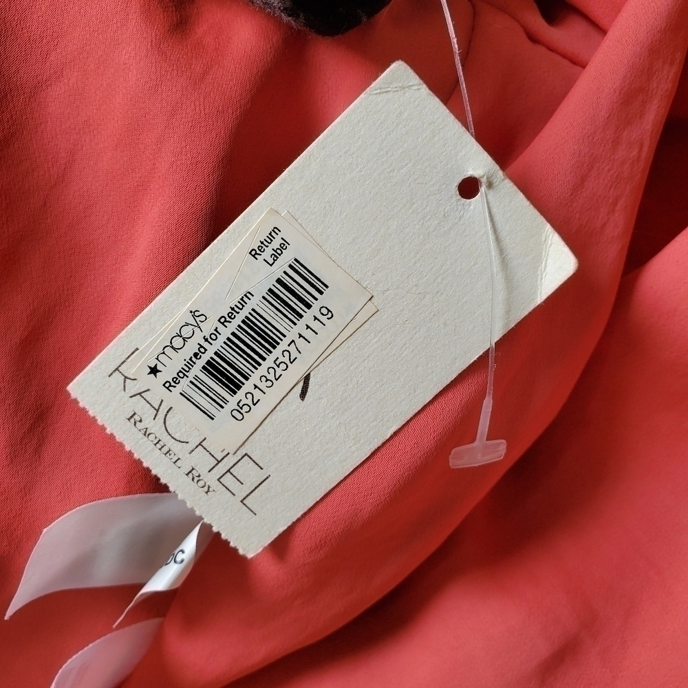 NWT Rachel Roy long bleach dyed moto jacket M - Picture 10 of 11